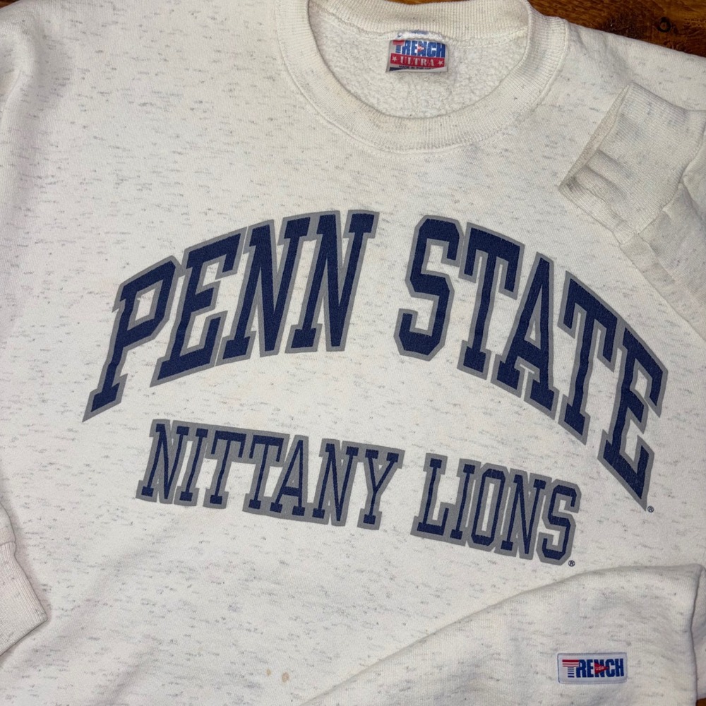 Vintage Penn State Nittany Lions Sweatshirt Mens XL Grey Trench 1990s USA Made